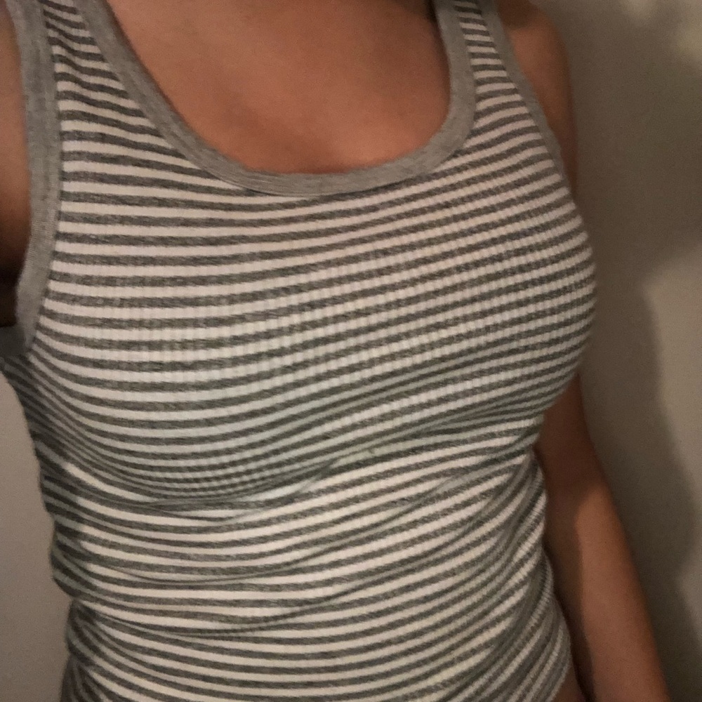 Striped muscle shirt